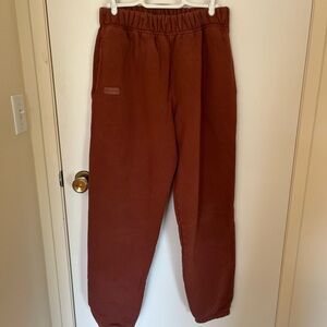 SET Active Rust Sweatpants Relaxed Fit Elastic Waistband